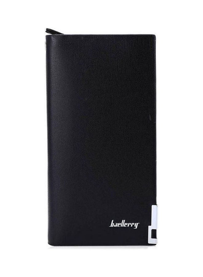 baellerry Multifunctional Long Leather Credit Card Zipper Wallet Black - Image 2