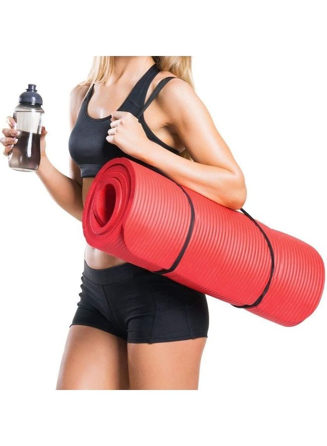 Kanteen Store Ufit Yoga Mat With Carrying Strap & Bag- 10 Mm - Red 61 x 173cm  - Image 2