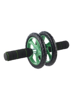 Kanteen Store Anti Skid Double Wheel Total Body AB Roller Exerciser for Abdominal Stomach Exercise Training for Unisex - Black * Green  - Image 1