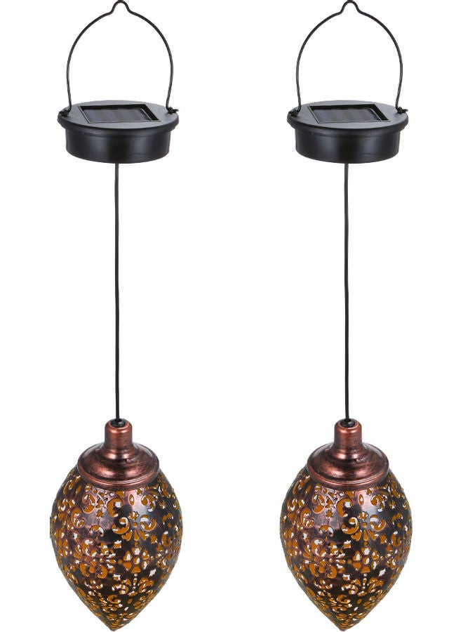 تومشاين مجموعة مصابيح LED تعمل بالطاقة الشمسية مكونة من قطعتين بني 25x14x24Ø³Ù†ØªÙŠÙ…ØªØ± - Image 1