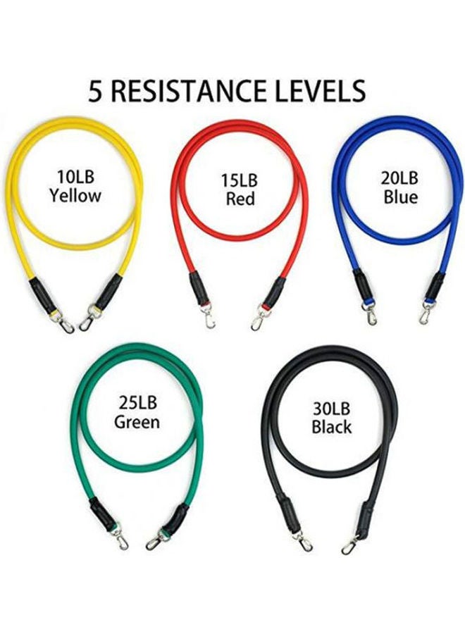 دي بي تي طقم أشرطة مقاومة مطاطية لتمارين العضلات مكون من 12 قطعة - Image 2