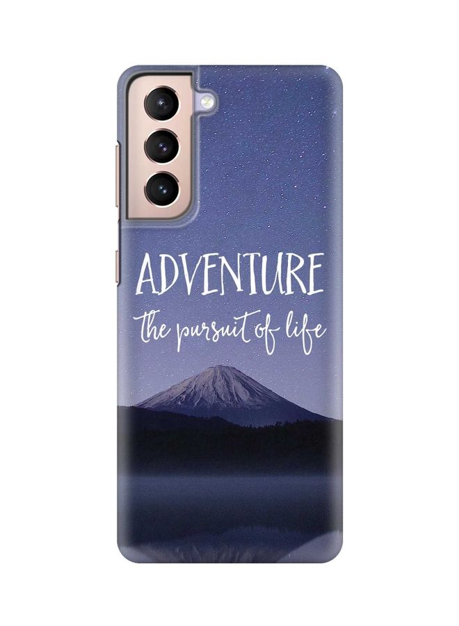 غطاء حماية مطبوع عليه كلمة "Adventure" لهاتف سامسونج جالاكسي S21 بلس 5G أرجواني