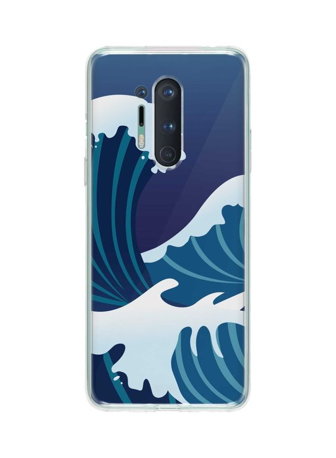 Stylizedd Japanese Sea Classic Case Cover For Oneplus 8 Pro Blue - Image 1