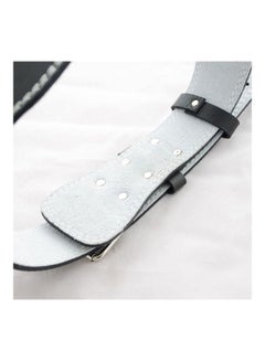 Generic Leather Weightlifting Belt Barbell Powerlifting Squat Gym Belt Lumbar Protector Bodybuilding Muscle Training Weight Lifting Belt 31.6cm  - Image 2