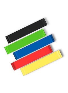 Generic Body Building Yoga Stretch Bands Fitness Resistance Belt Fitness Rubber Band Elastic Exercise Straps Indoor Sport Gym Pull Up For Fit Body Building Exercise (5Pcs)  - Image 1