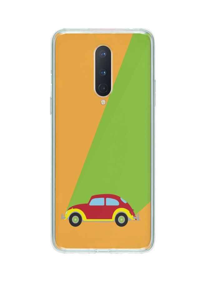 ستايلايزد غطاء حماية كلاسيك بطبعة سيارة كلاسيكية لهاتف ون بلس 8 برتقالي/أخضر - Image 1