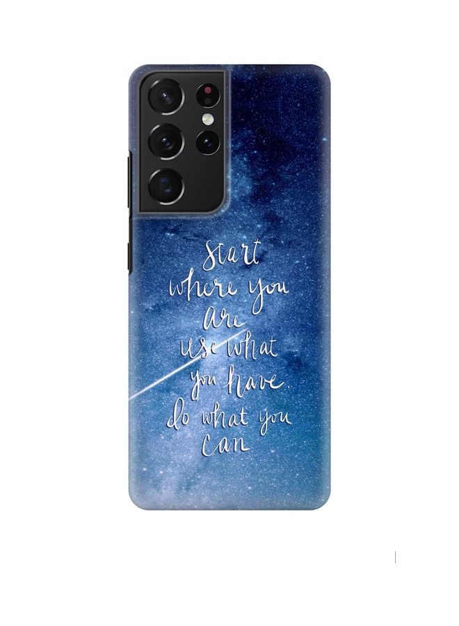 Stylizedd Protective Case Cover for Samsung Galaxy S21 Ultra 5G Blue/White 