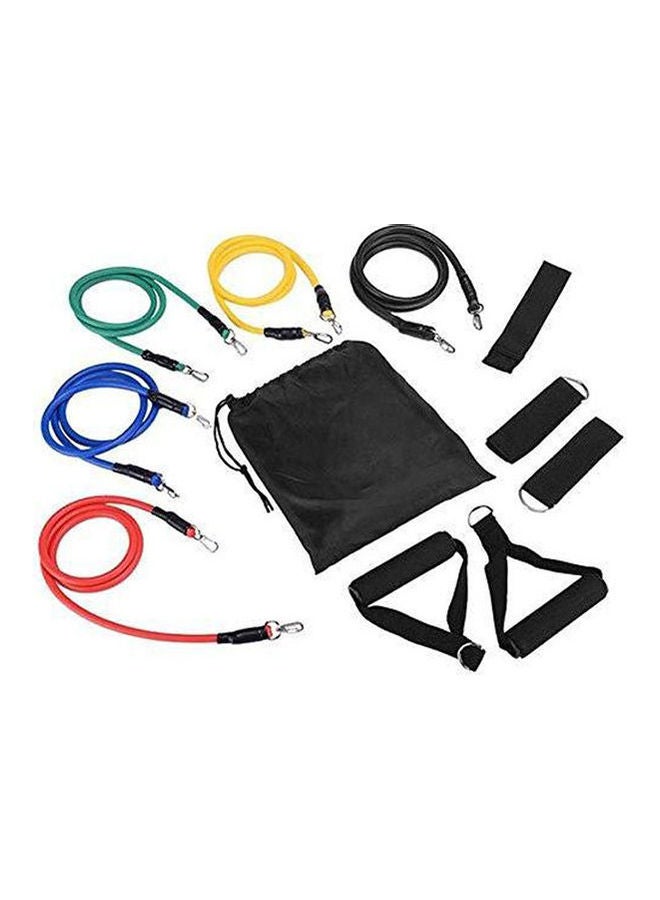 11-Piece Pull Rope Pilates Fitness Equipment Latex Tubing Expanders Exercise Tubes Strength Resistance Bands 20cm - Image 2