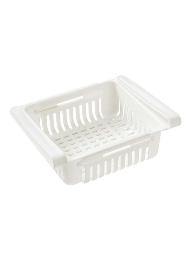 Retractable Fridge Organizer White 20x8x16cm - Image 1
