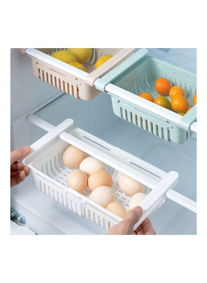 Retractable Fridge Organizer White 20x8x16cm - Image 2