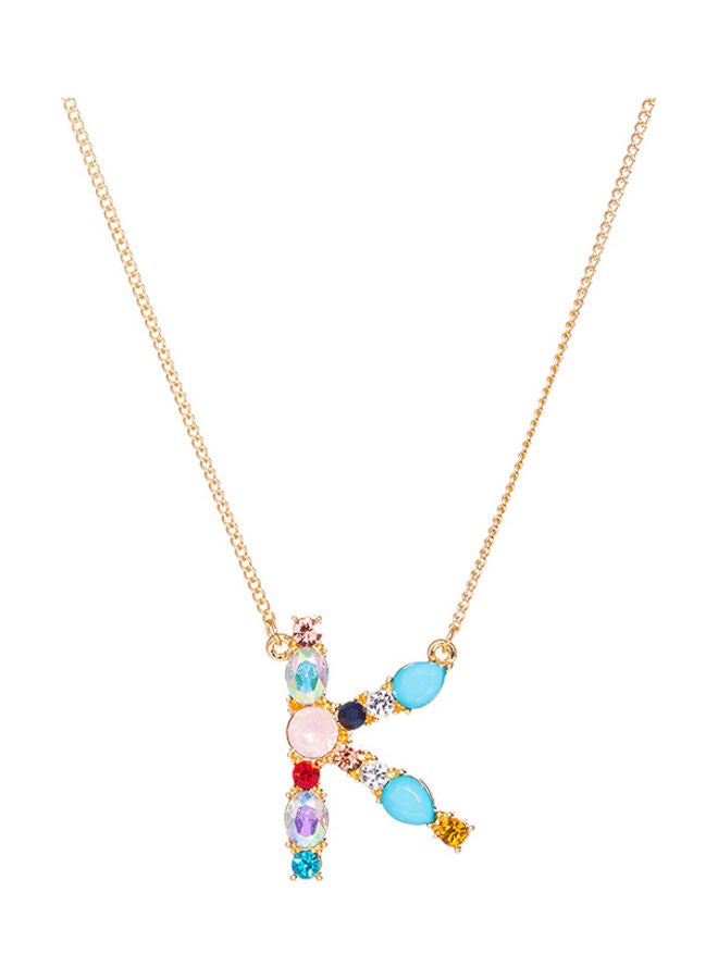 5esha - K Letter Pendant Necklace - Image 1