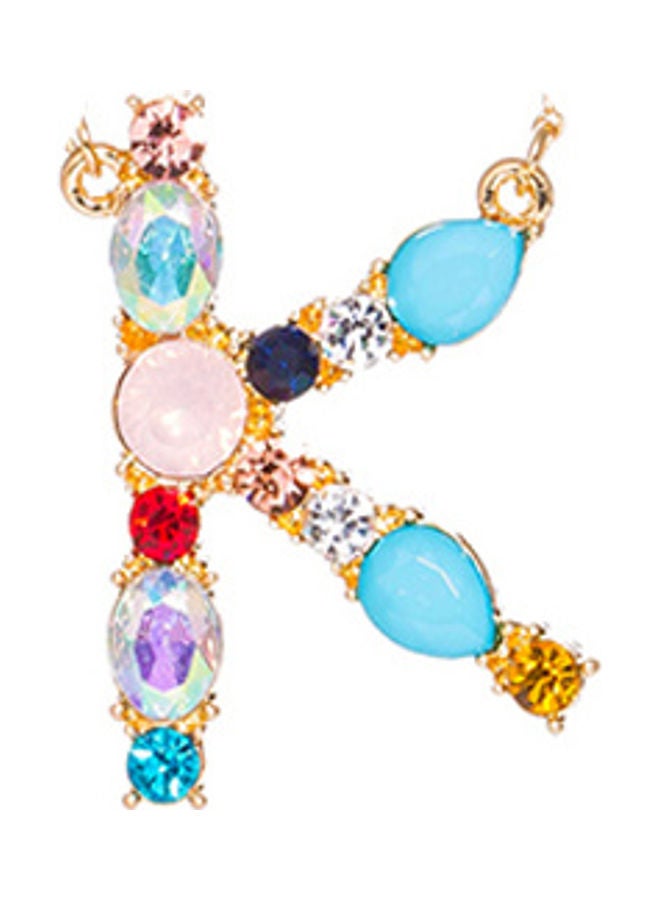 5esha - K Letter Pendant Necklace - Image 1