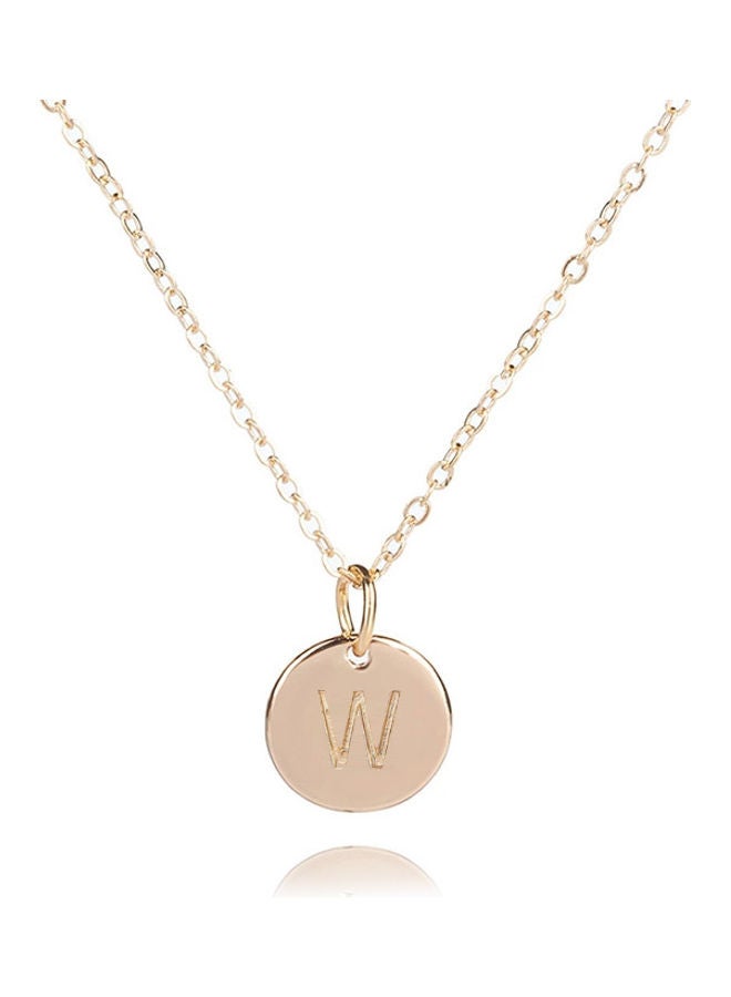 5esha W Letter Pendant Necklace - Image 1