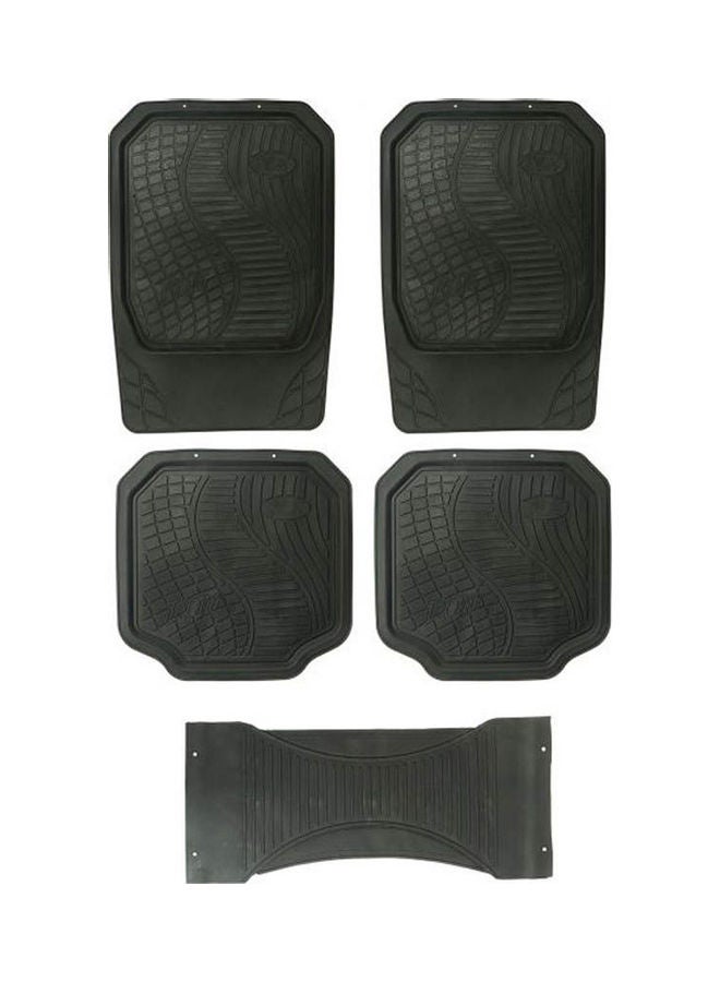 Generic Car Floor Mats, Heavy Duty Front & Rear Rubber Cargo Mats Anti-Slip, Full Set Trimmable Contour Liners Universal Fit Car Protector Mats- 5PCS 