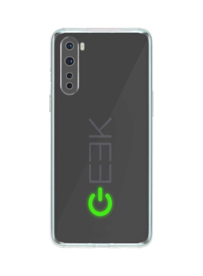 Stylizedd Geek On Classic Case Cover For Oneplus Nord Grey/Green - Image 1