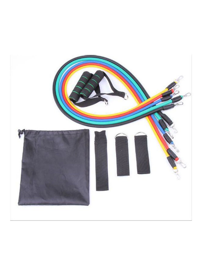 Kanteen Store - 11-Piece Elastic Sports Training Tube Fitness Resistance Band Set For Yoga Pilates 20cm - Image 1