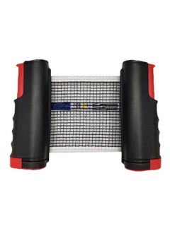 Portable Telescopic Table Tennis Net Rack, Black/Red