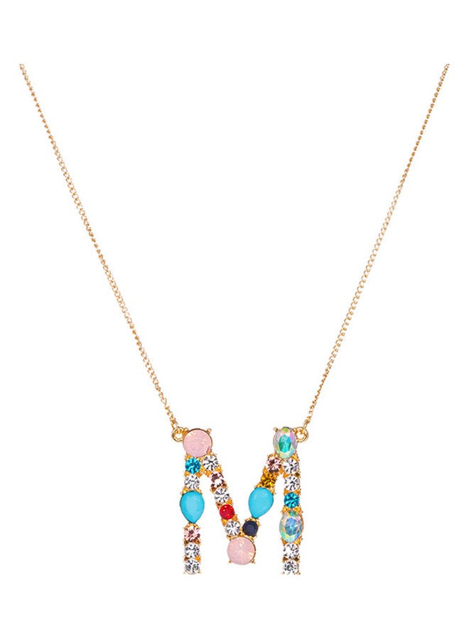 5esha M Letter Pendant Necklace - Image 1
