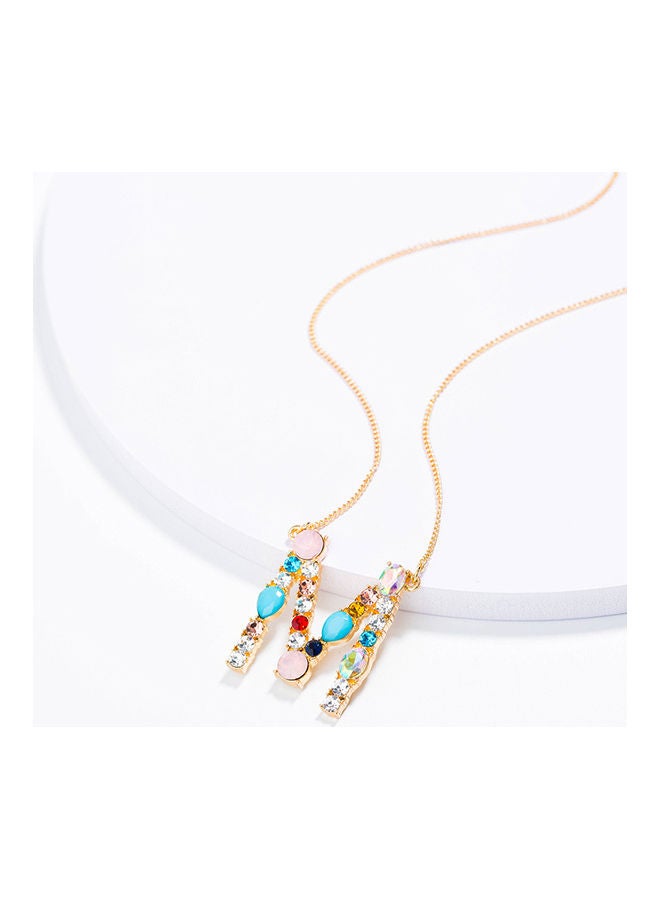 5esha M Letter Pendant Necklace - Image 2