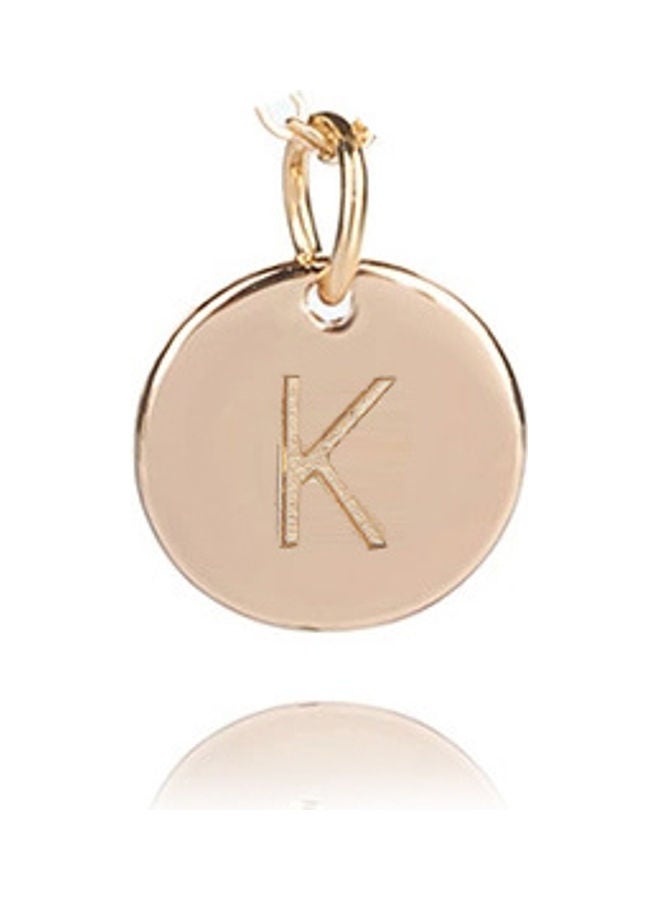 K Letter Pendant Necklace