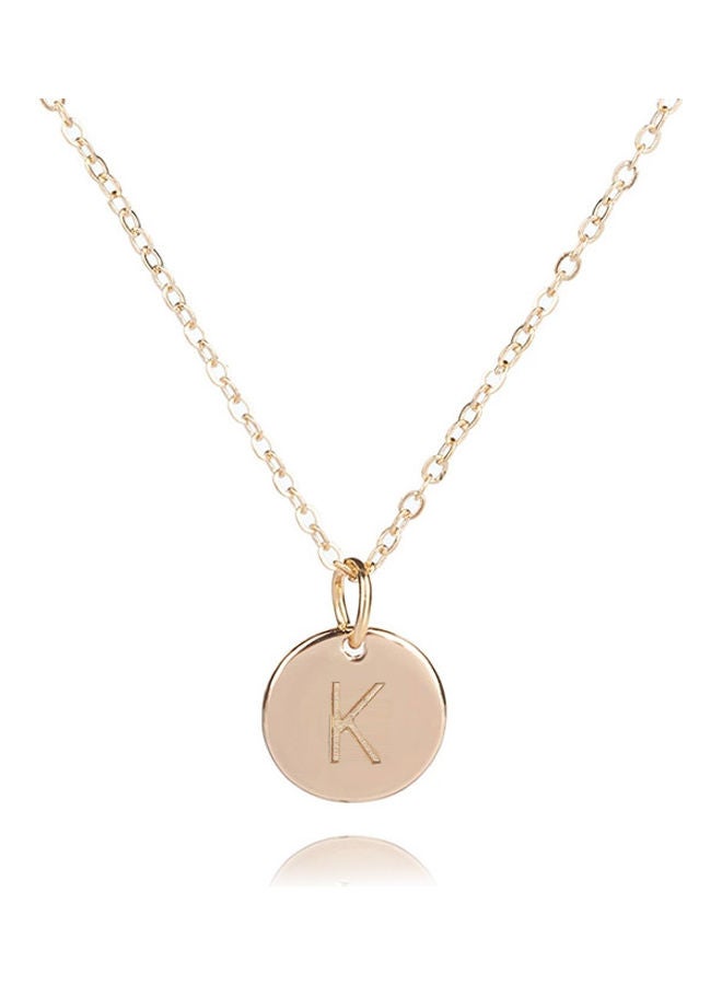 K Letter Pendant Necklace