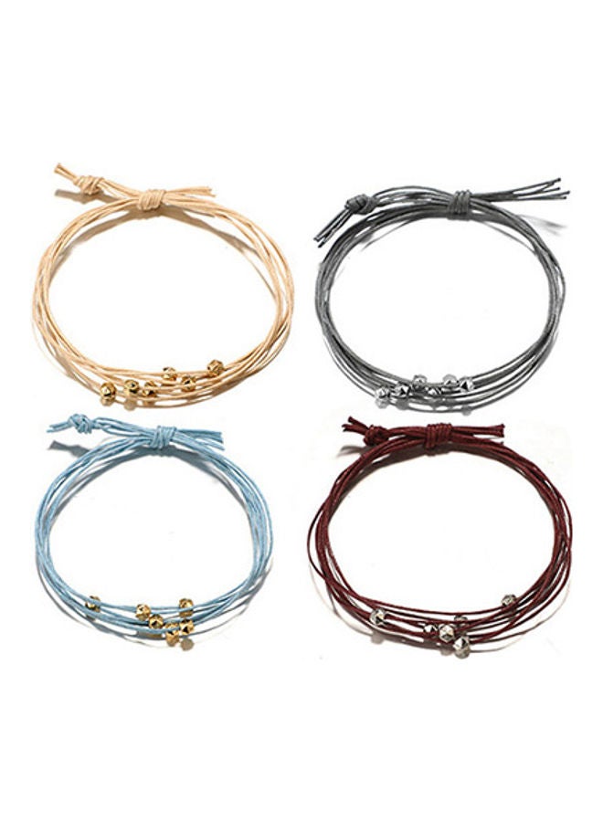 5esha 4-Piece Beaded Decorated Bracelet Set - Image 1