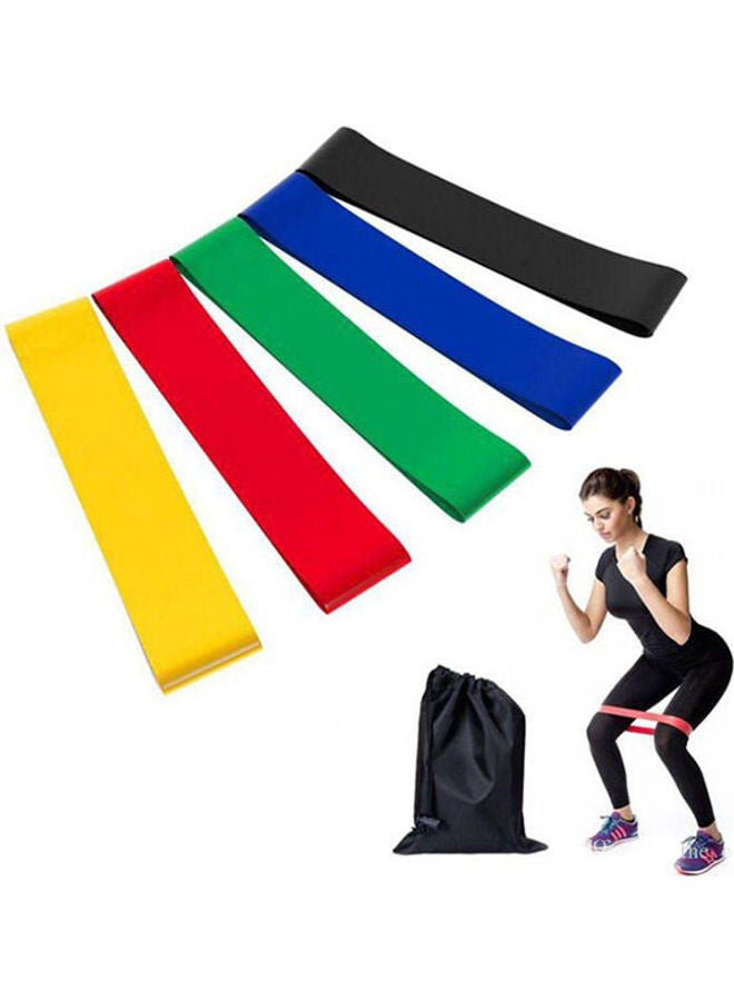 Generic 5PCS Set Resistance Band fitness 5 Levels Latex Gym Strength Training Rubber Loops Bands Fitness Equipment Sports yoga belt Toys  - Image 1