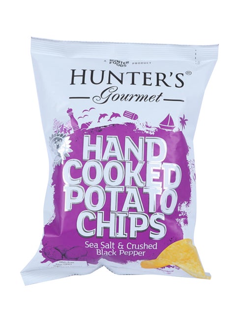 Hand Cooked Potato Chips Sea Salt And Crushed Black Pepper 125grams