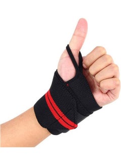 Generic Weight Lifting Sports Wristband Gym Fitness Wrist Thumb Support Straps Wraps Bandage Training Safety Hand Bands  - Image 1