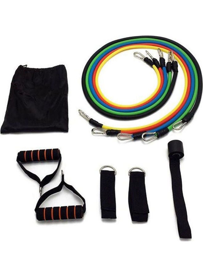 Generic 11-Piece Pull Rope Fitness Exercises Mountaineering Buckle Elastic Exercise Bands Set Multifunctional Fitness Home Crossfit Tubes Equipment  - Image 1