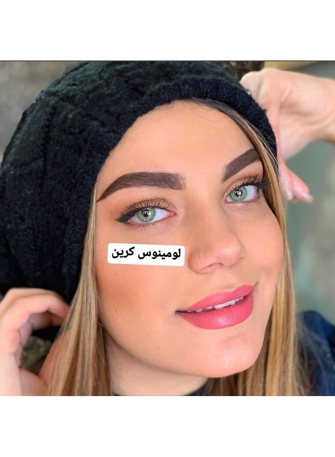 Women's luminous green Lenses Magnifying and shiny lenses for the eye they are  soft and light on the eyes and they are licensed by most countries of the world and have the ability to enter oxygen. Let your eyes breathe with Luminous