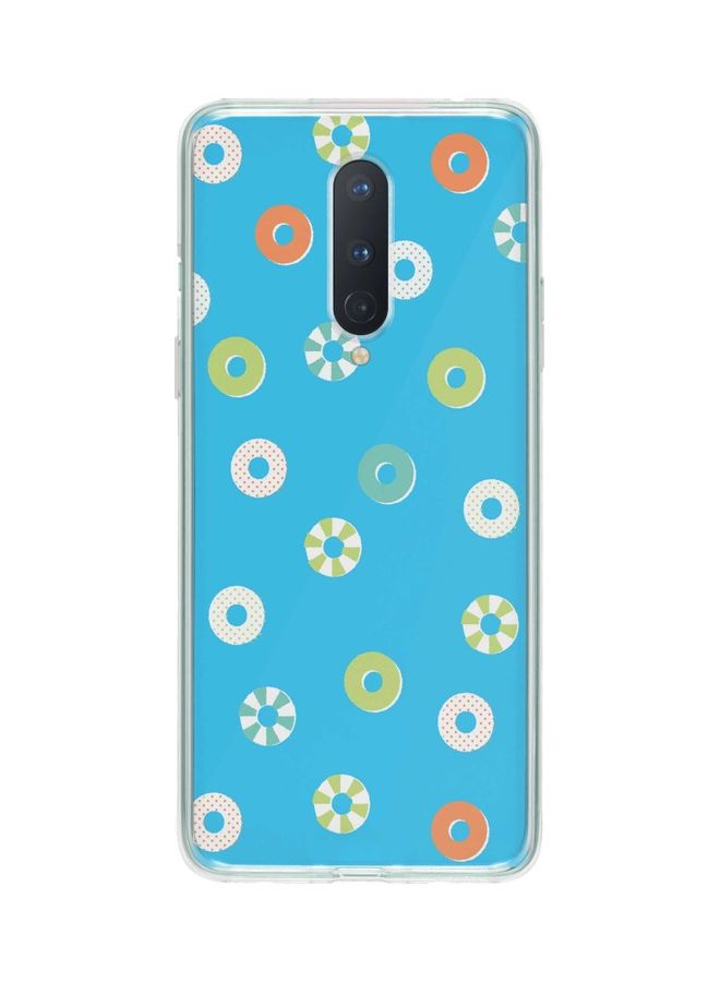 Stylizedd Loopy Hoops Classic Case Cover For Oneplus 8 Blue - Image 1