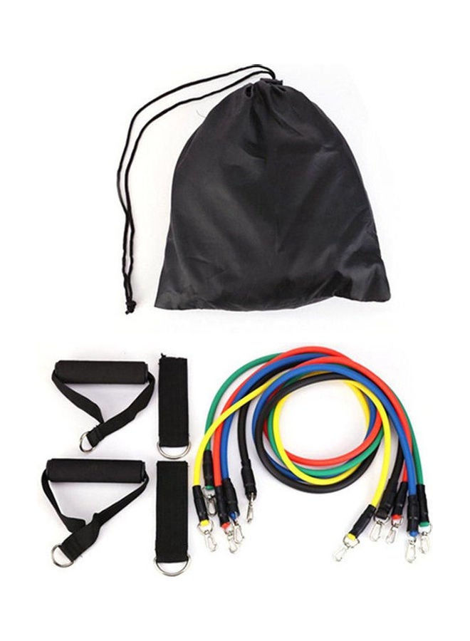 Generic 11-Piece Tpr Pull Rope Fitness Exercises Resistance Bands Cross Fit Strength Training Belt Body Multifunctional Gym Set 23cm  - Image 1