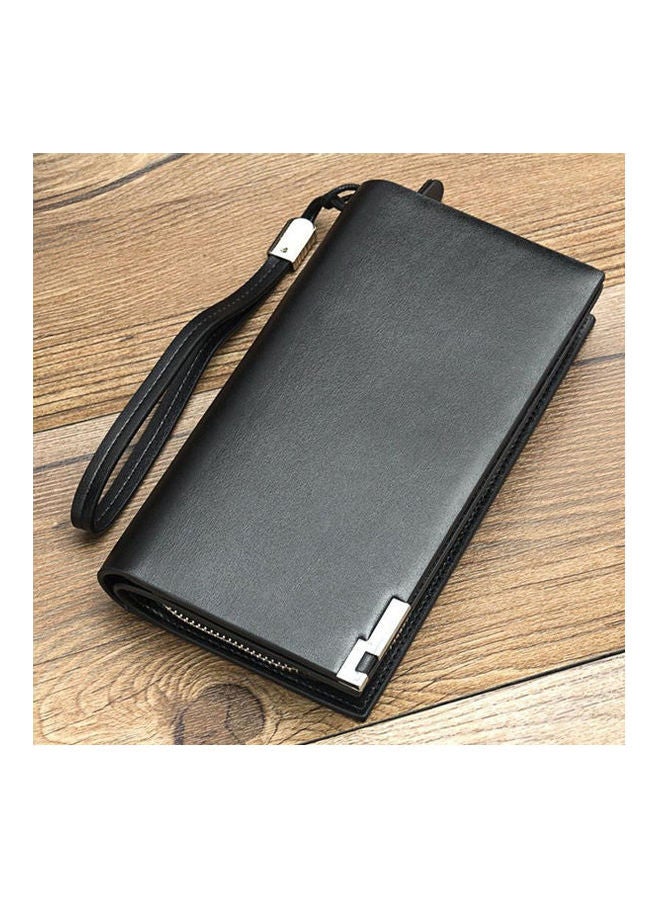 baellerry - Long Leather Wallet With Multifunction Zipper Black - Image 1