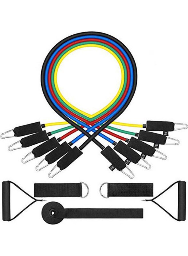 TPR - 11PC Resistance Bands Set,10lbs to 50lbs Workout Bands - with Door Anchor Handles and Ankle Straps - Stackable Up - Image 1