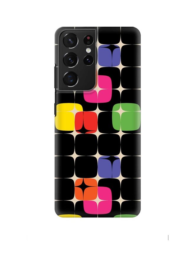 70'S Star Case Cover For Samsung Galaxy S21 Ultra 5G Multicolour