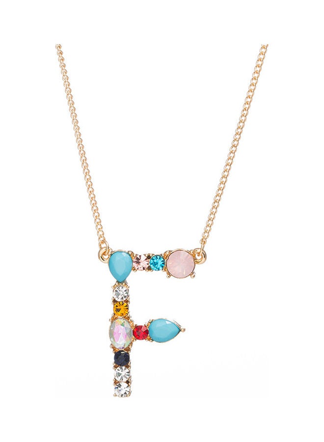 5esha F Letter Pendant Necklace  - Image 1