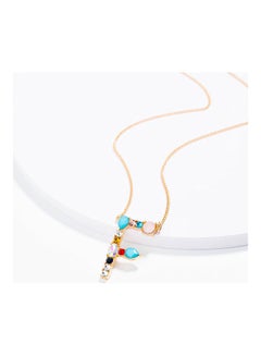 5esha F Letter Pendant Necklace  - Image 3