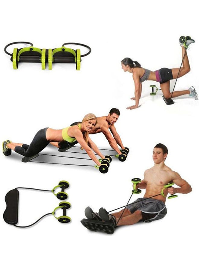 Jeecoo Abdominal Waist Slimming Trainer Exerciser Roller Double Ab Wheel Fitness Equipment Yoga Resistance Pull Rope For Home Fitness - Image 2