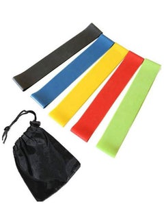 Kanteen Store Resistance Bands Set Of 5 Exercise Loops Workout Bands Fit Home Fitness Yoga Physical Therapy With Carry Bag Gym Exercise Bands,Resistance Bands  - Image 1