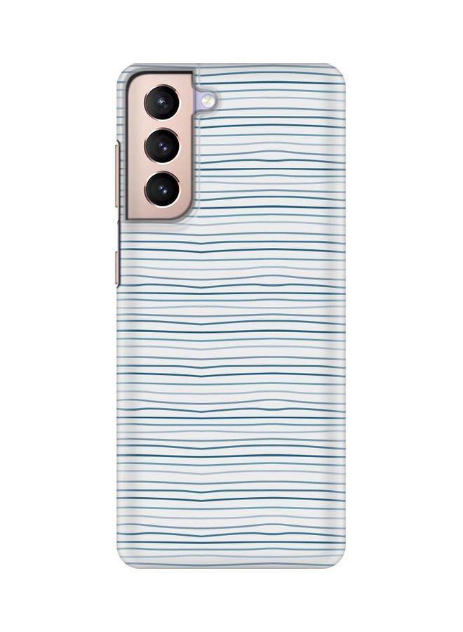 Shaky Lines Case Cover For Samsung Galaxy S21 5G Blue