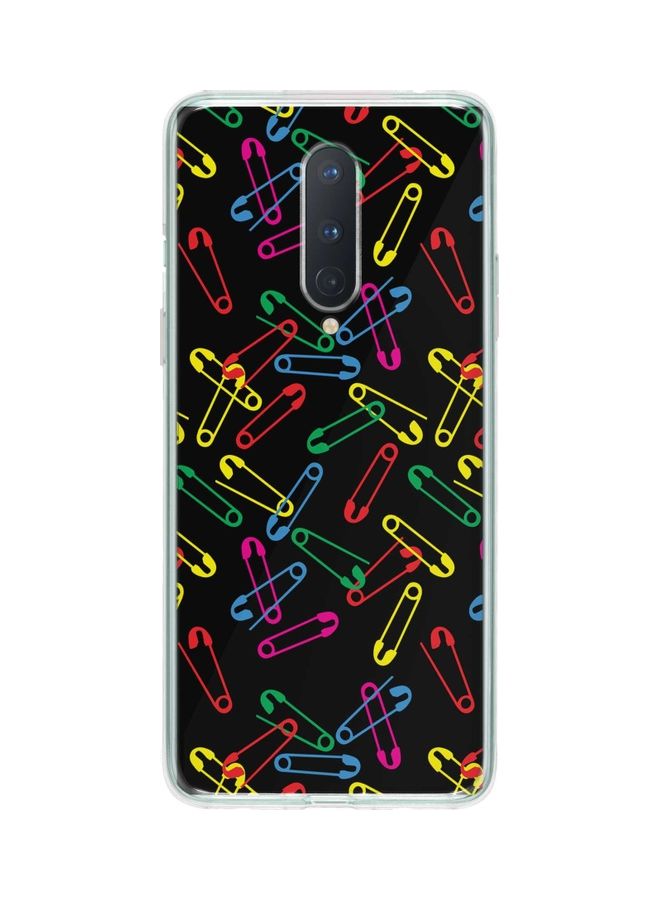 ستايلايزد غطاء حماية كلاسيك بنمط دبابيس مشبك لهاتف ون بلس 8 أسود - Image 1