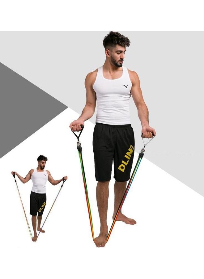 11-Piece Latex Resistance Fitness Tube Pull Rope Fitness Elastic Exercise Bands Set - v1614193430/N44721699A_2