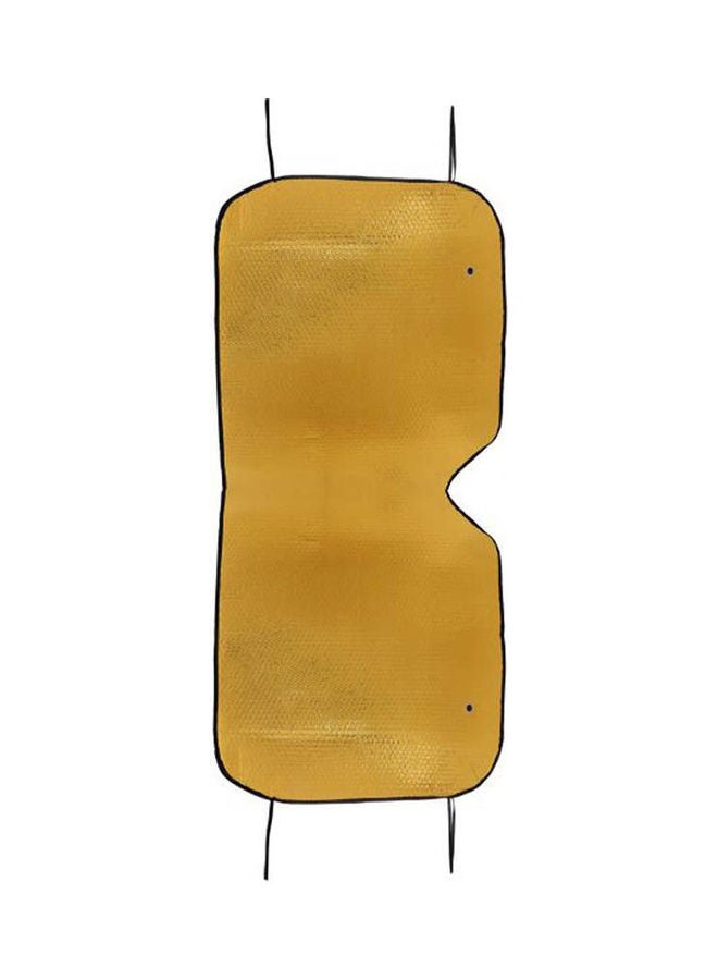 Car Windshield Sun Shade For Full Size Cars, Suv, Trucks And Vans, For Protection From The Sun And Heat - Foldable - Gold