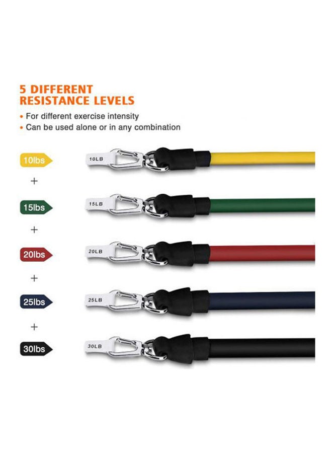 Mpow - Resistance Bands , Fitness Tubes Set, with Door Anchor, Ankle Straps, Carrying Pouch for Losing Body, Strengthening, Shaping Body, Rehabilitative Exercises,(12 Pieces) - Image 1
