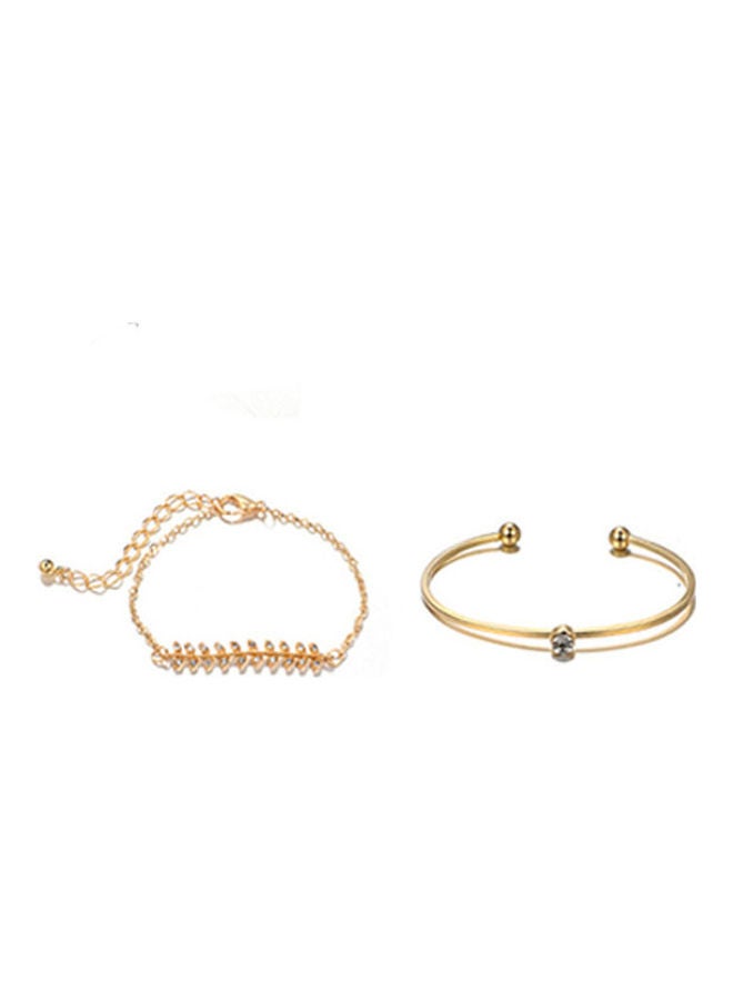 5esha 4-Piece Geometric Shape Decorated Metal Bracelet - Image 3