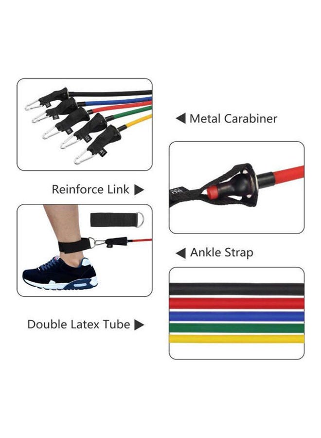Generic - Resistance Bands Set With Door Anchor Handles Ankle Straps, Exercise Loop For Leg, Glute Activation, Strength & Training 21.8cm - Image 1