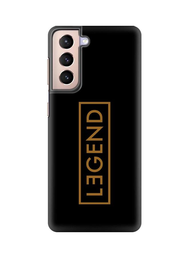 غطاء حماية بتصميم كلمة "Legend" لهاتف سامسونج جالاكسي S21 بتقنية 5G أسود