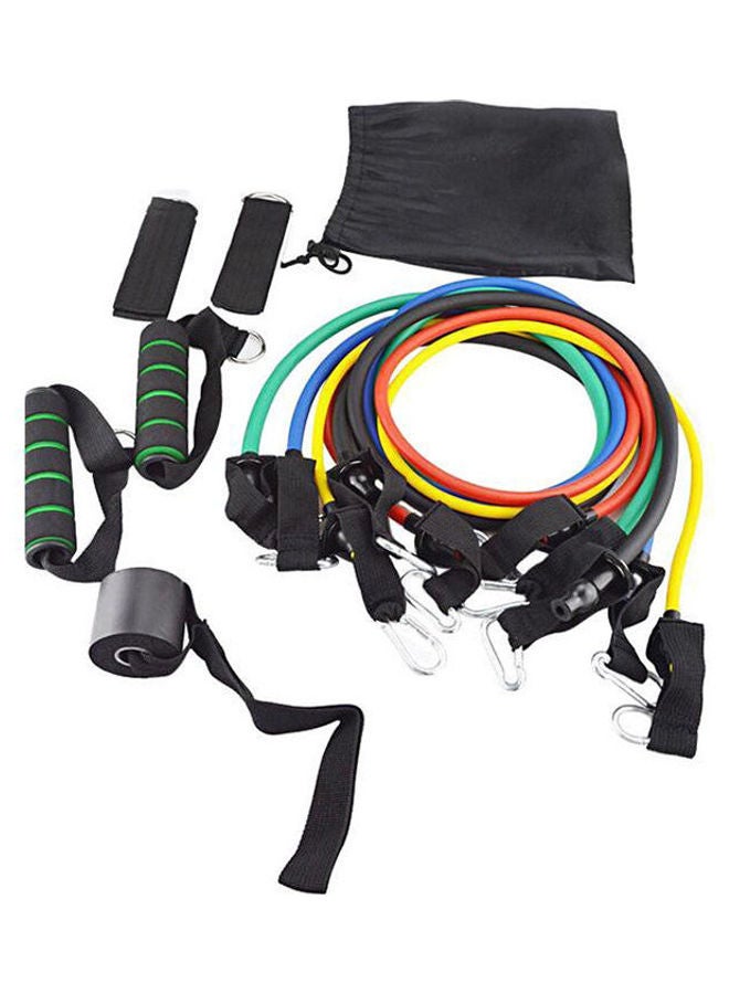 مجموعة شرائط مقاومة مطاطية للتمارين وتدريبات الشدّ واليوجا والبيلاتس وتمارين عضلات المعدة و اللياقة البدنية مكوّنة من 11 قطعة. 23سم - Image 1