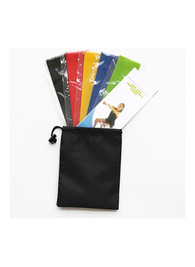 Kanteen Store Resistance Bands Set Of 5 Exercise Loops 9 Inch Workout Fit Home Fitness Yoga Physical Therapy With Carry Bag 10-50Lbs 13*17cm  - Image 2